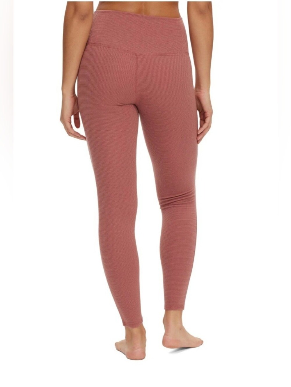 Vuori Bayview Thermal Leggings Rosewood Waffle Knit Moisture Wicking Size Large - Picture 3 of 14